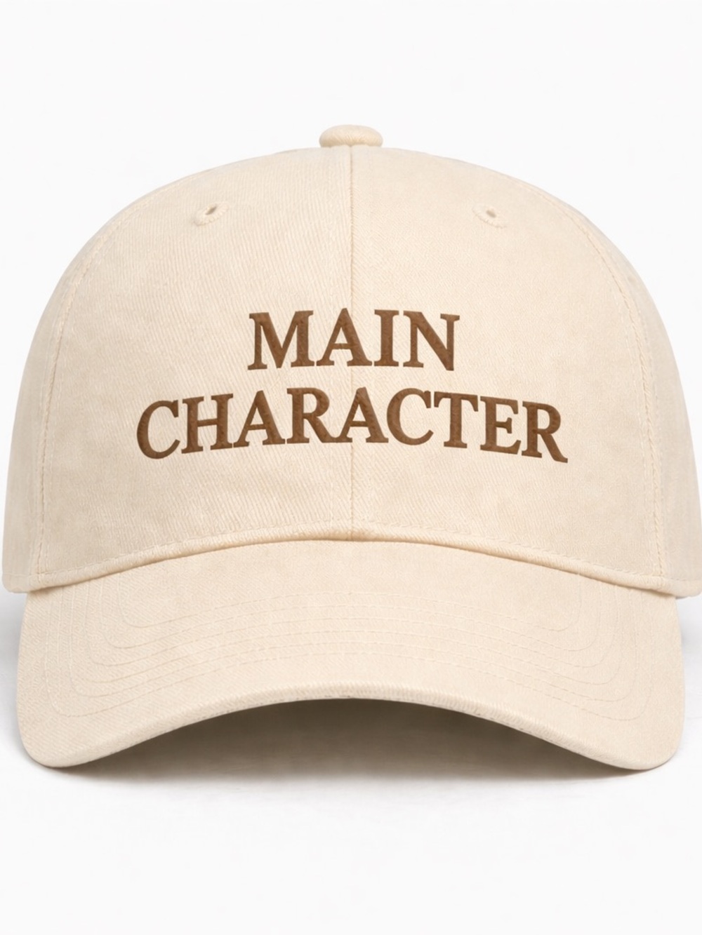 🪭 Main Character Embroidered Baseball Cap Dad Hat Neutral Aesthetic Adjustable